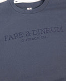 Fare & Dinkum Mens Signature Embroidered Crew Petrol Blue