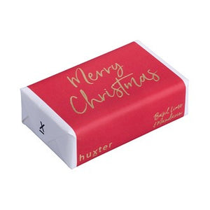 Huxter - Merry Xmas Red Gold Foil Natural Soap Basil Lime & Mandarin