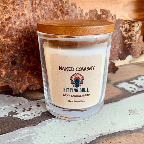 Sitting Bull Candle - Naked Cowboy XLarge