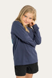 Ringers Western Offshore Kids Classic Fit Long Sleeve Tee Washed Navy