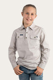 Ringers Western Ord River Kids Half Button Work Shirt Beige