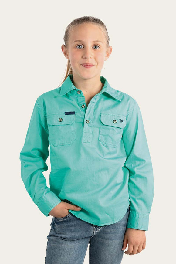 Ringers Western Ord River Kids Half Button Work Shirt Mint