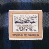 Heritage Traditions Pure Wool Tartan Check Scarf Navy Check