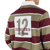 Ringers Western Regency Mens Rugby Jersey Cabernet & Khaki