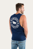 Ringers Western Signature Bull Mens Muscle Tank Navy w White