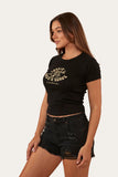 Ringers Western Save A Horse Wmns Baby Tee Black