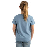 Ringers Western Sheffield Kids Embroidery Logo Classic Fit Tee Faded Denim