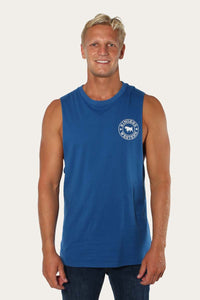 Ringers Western Signature Bull Mens Muscle Tank Oceania w White