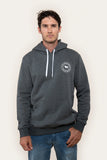 Ringers Western Signature Bull Mens Pullover Hoodie Charcoal Marle w White