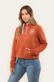 Ringers Western Signature Bull Wmns Pullover Hoodie Rust