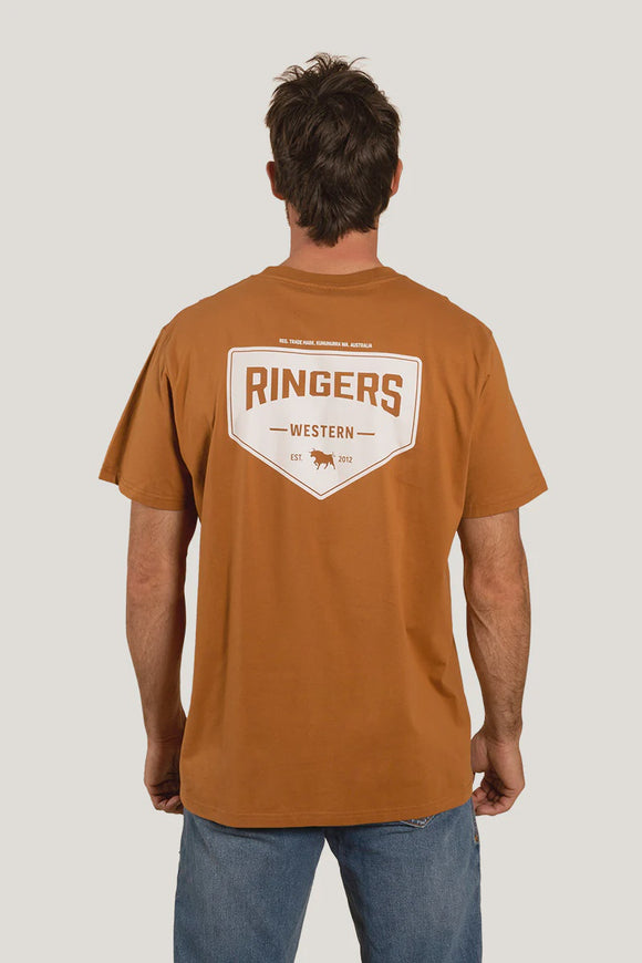 Ringers Western Squadron Mens Loose Fit Tee Toffee