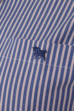 Ringers Western Territory Mens Suiting Stripe Dress Shirt Dark Denim Blue