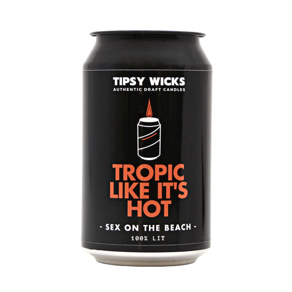 Tipsy Wicks Alcohol Scented Candles 330ml Can Tropic Like It's Hot