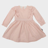 Korango Kids Front Frill Cotton Dress Dusty Pink