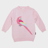 Korango Kids Pink Macaw Long Sweater Pink