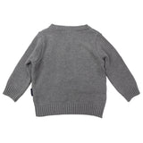Korango Kids Pattern Knit Sweater Charcoal