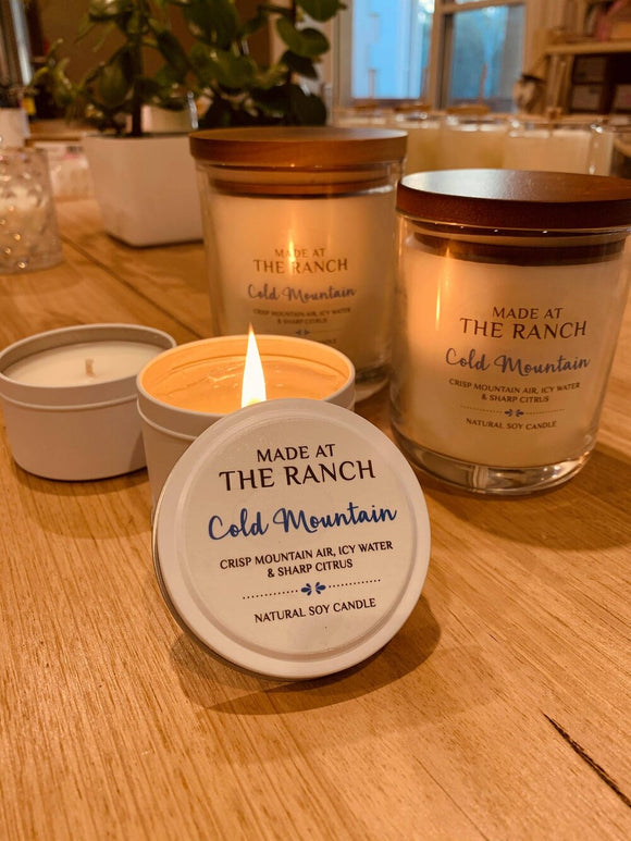 Made At The Ranch Candle Cold Mountain Travel Tin