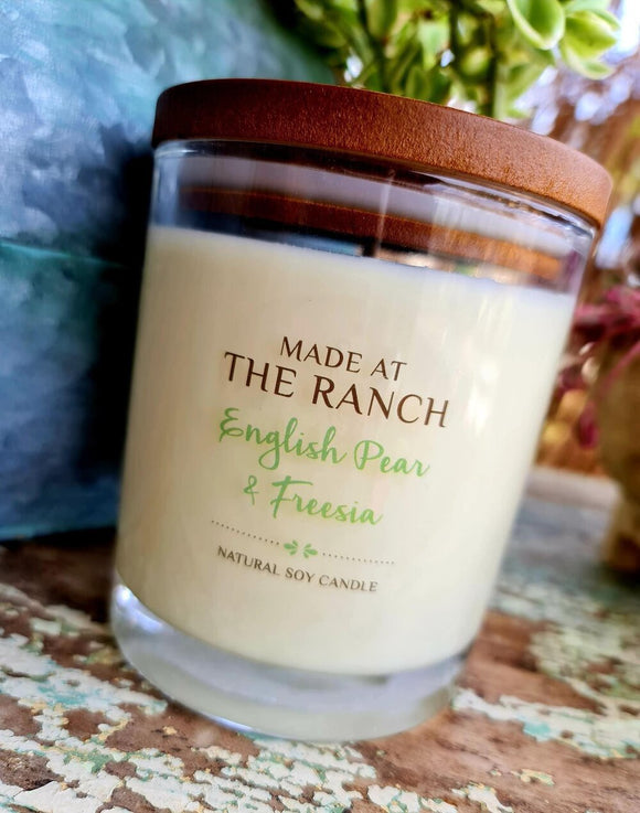 Made At The Ranch Candle English Pear & Freesia Travel Tin