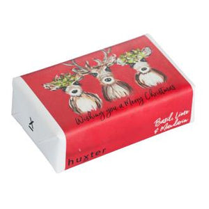 Huxter - Three Stags Christmas Natural Soap Basil Lime & Mandarin